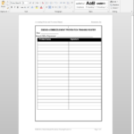 Training Record Template | Emb500 4 In Training Documentation Template Word