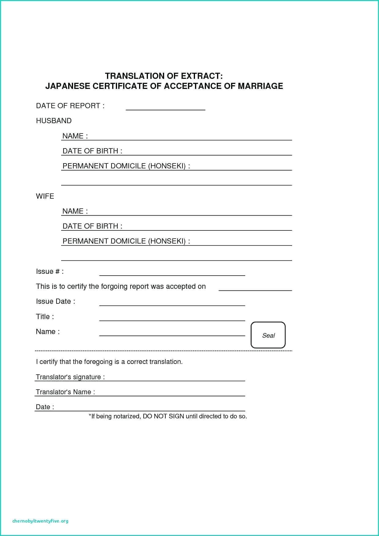 Translation Of Birth Certificate Template – Verypage.co Pertaining To Marriage Certificate Translation Template