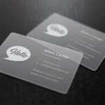 Translucent Business Cards Mockup | Graphicburger In Transparent Business Cards Template