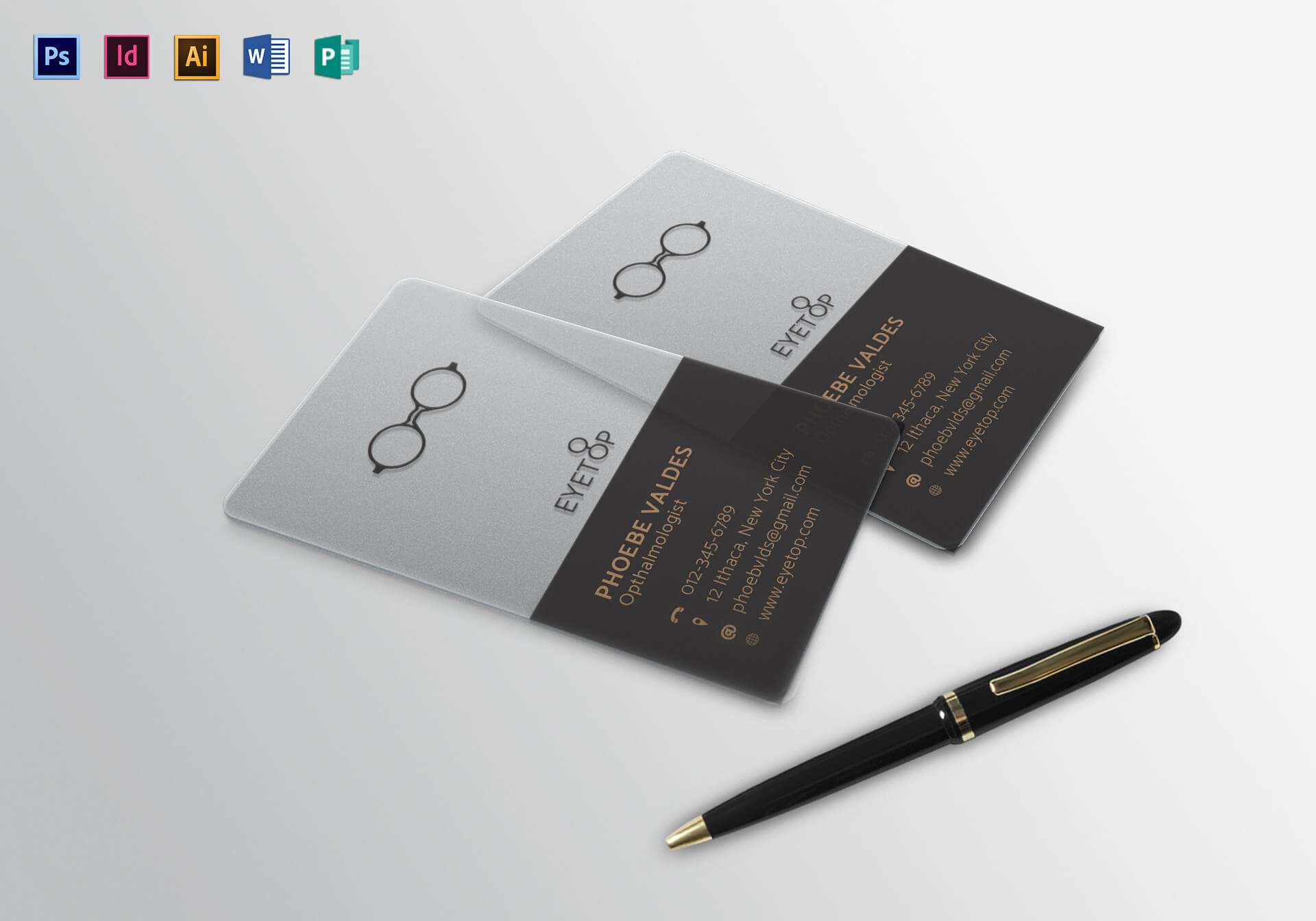 Transparent Business Card Template With Transparent Business Cards Template