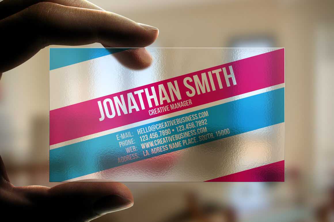 Transparent Plastic Business Card Template Inspiration In Transparent Business Cards Template