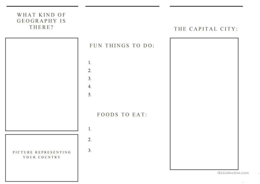 Travel Brochure Template Ks2