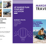 Travel Brochure With Travel And Tourism Brochure Templates Free