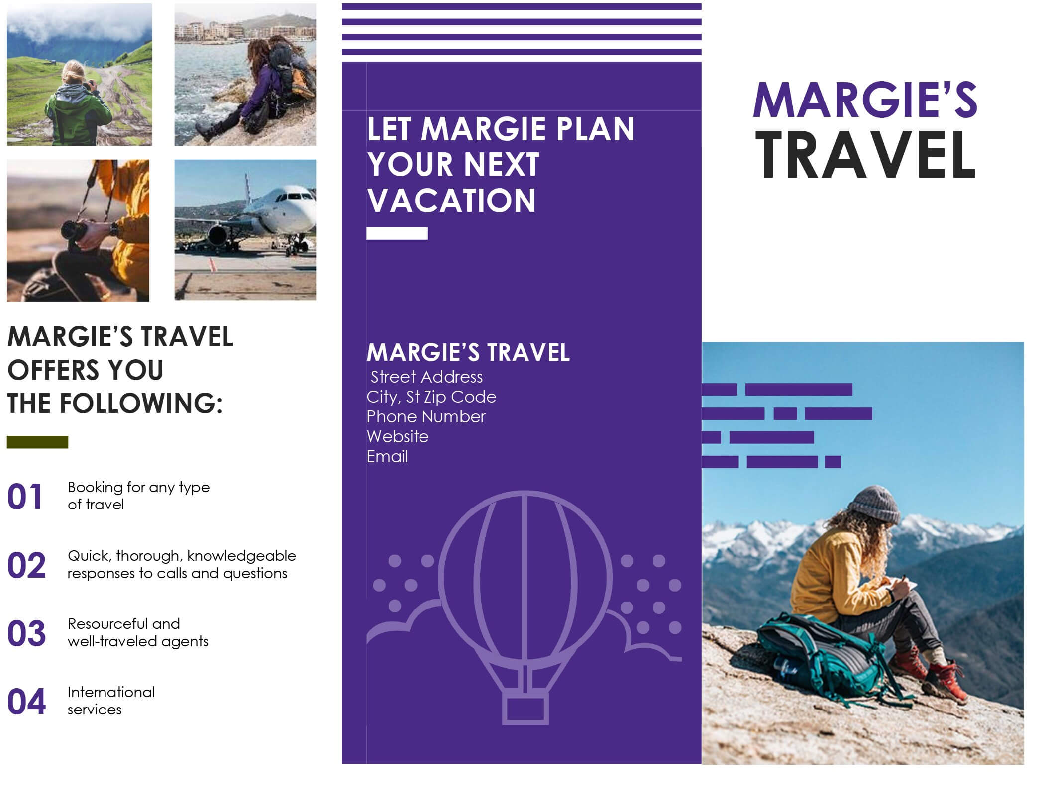 Travel Brochure With Travel And Tourism Brochure Templates Free