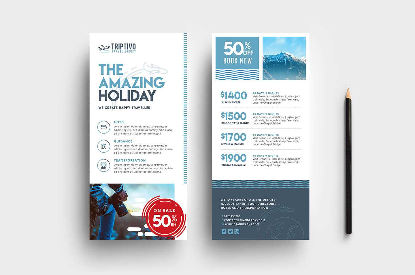 Travel Company Dl Card Template In Psd, Ai & Vector – Brandpacks With Regard To Dl Card Template