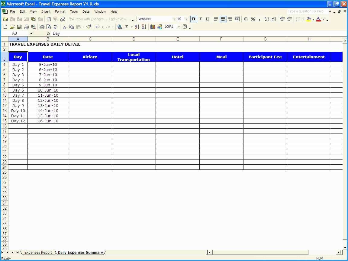 Travel Expenses Template Free Download Pleasant Excel Throughout Expense Report Spreadsheet Template Excel
