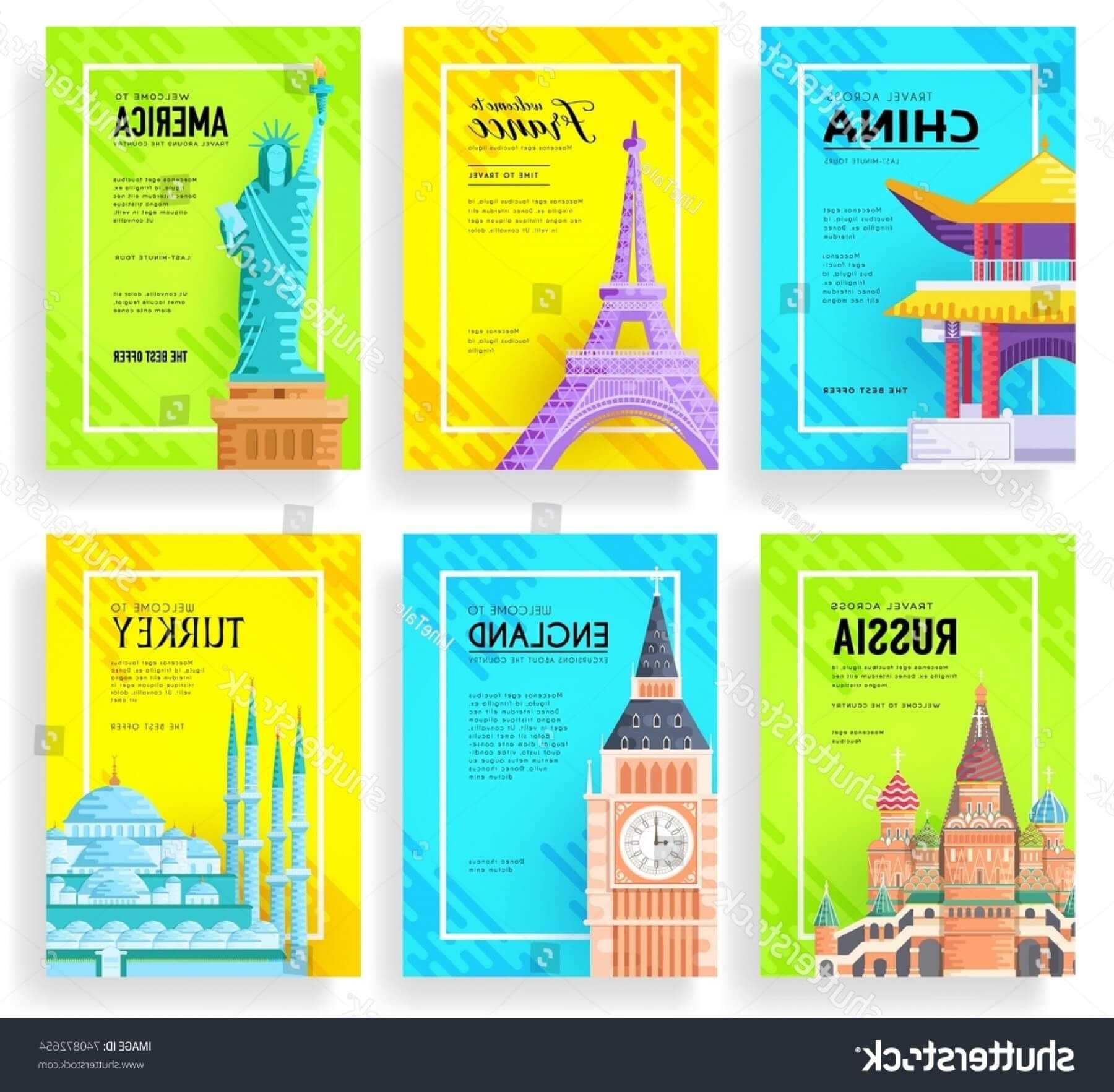 Travel Guide Brochure Template New Travel Flyer Template Throughout Country Brochure Template