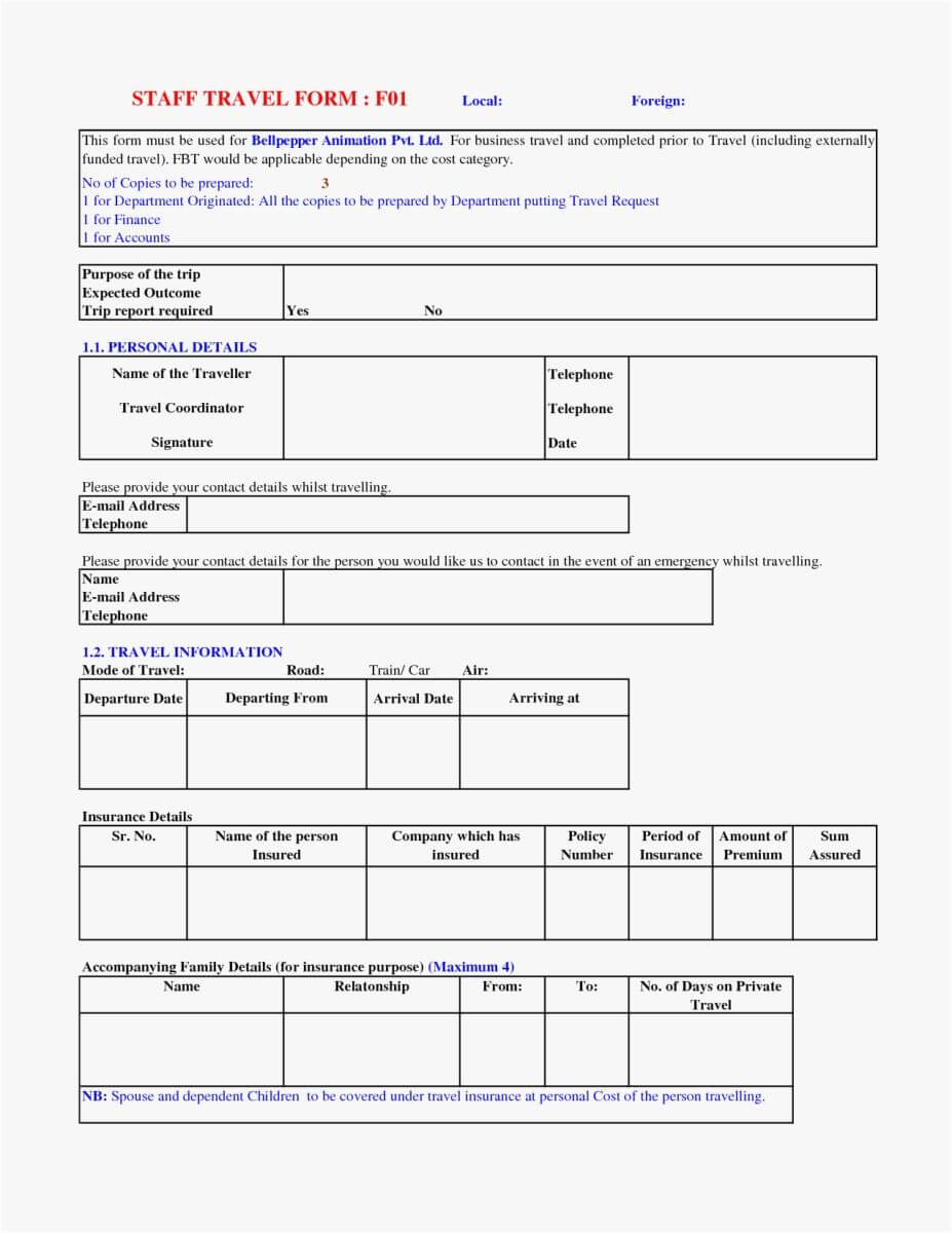 Travel Request Form Template | Glendale Community With Travel Request Form Template Word
