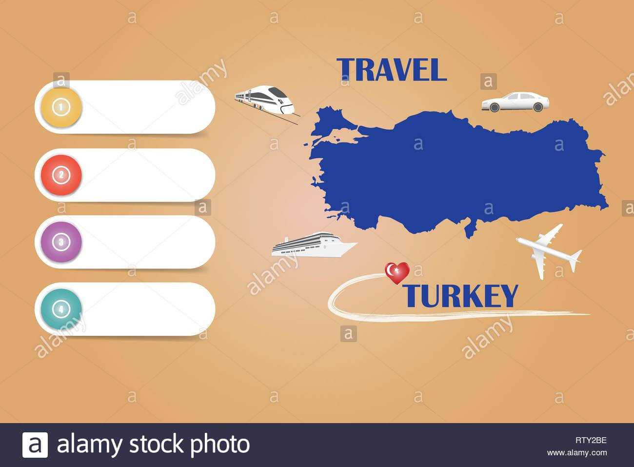 Travel Turkey Template Vector For Travel Agencies Etc In Blank Turkey Template