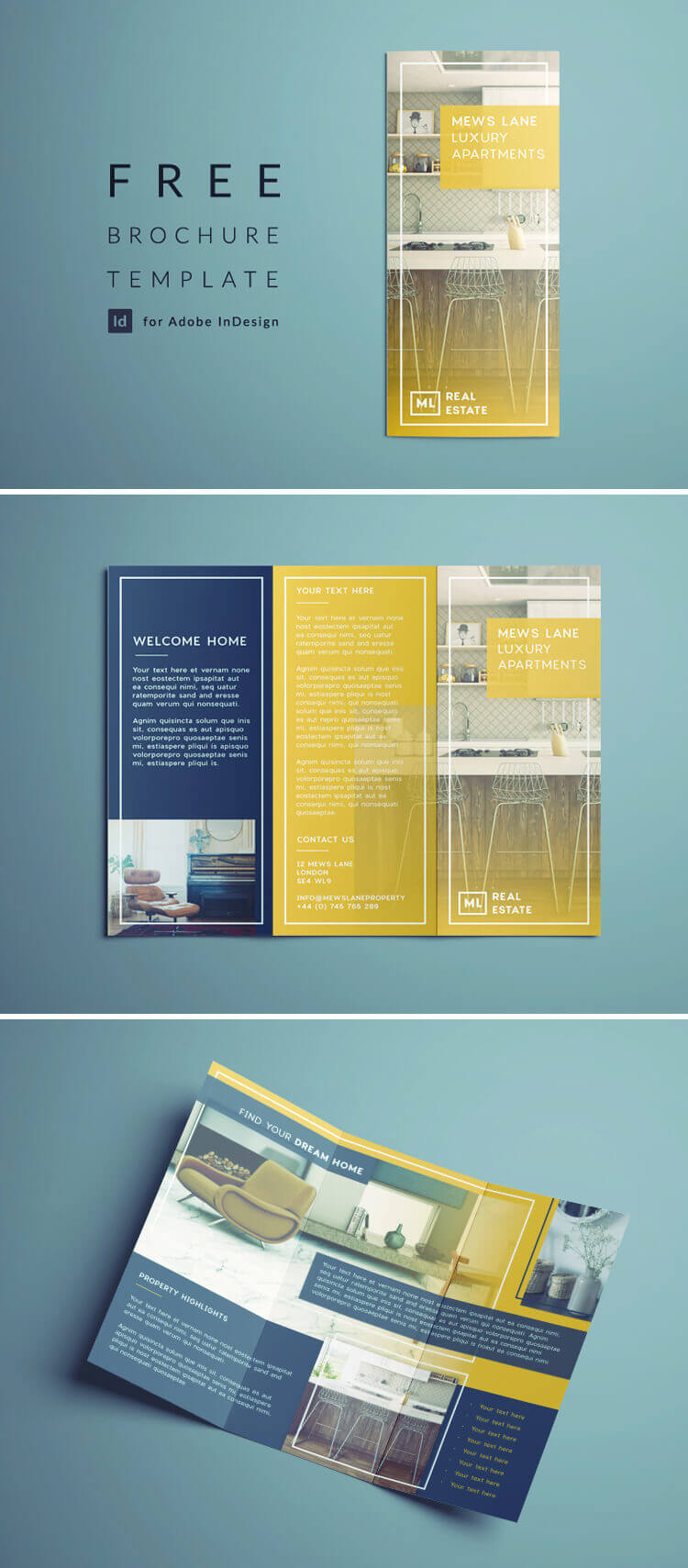 Tri Fold Brochure | Free Indesign Template Regarding Brochure Templates Free Download Indesign