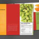 Tri Fold Brochure Template For Health And Nutrition. Order For Nutrition Brochure Template