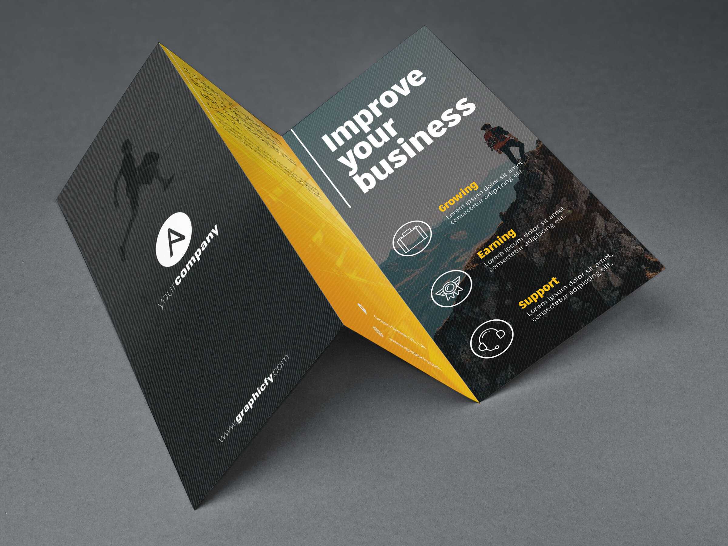 Tri Fold Brochure Template Psd Regarding Brochure 3 Fold Template Psd