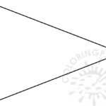 Triangle Flag Banner Template – Coloring Page Regarding Triangle Pennant Banner Template