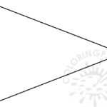 Triangle Flag Banner Template – Coloring Page Regarding Triangle Pennant Banner Template