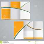 Trifold Brochure Design. Abstract. Round. Geometrical. Curve With Brochure Template Illustrator Free Download