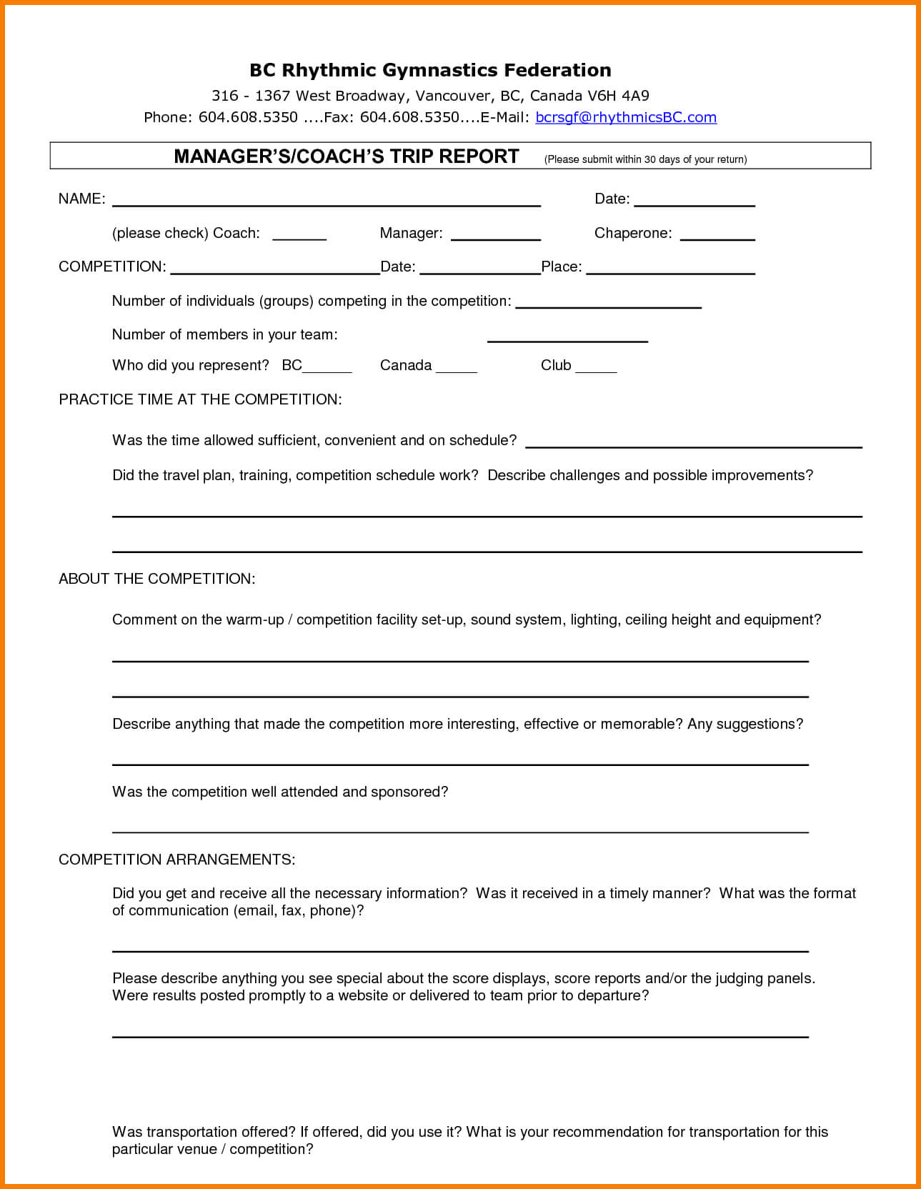 Trip Report Template The Worst Advices We've Heard For With Business Trip Report Template