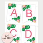 Tropical Printable Banner | Free Printables – Free Printable Inside Printable Letter Templates For Banners