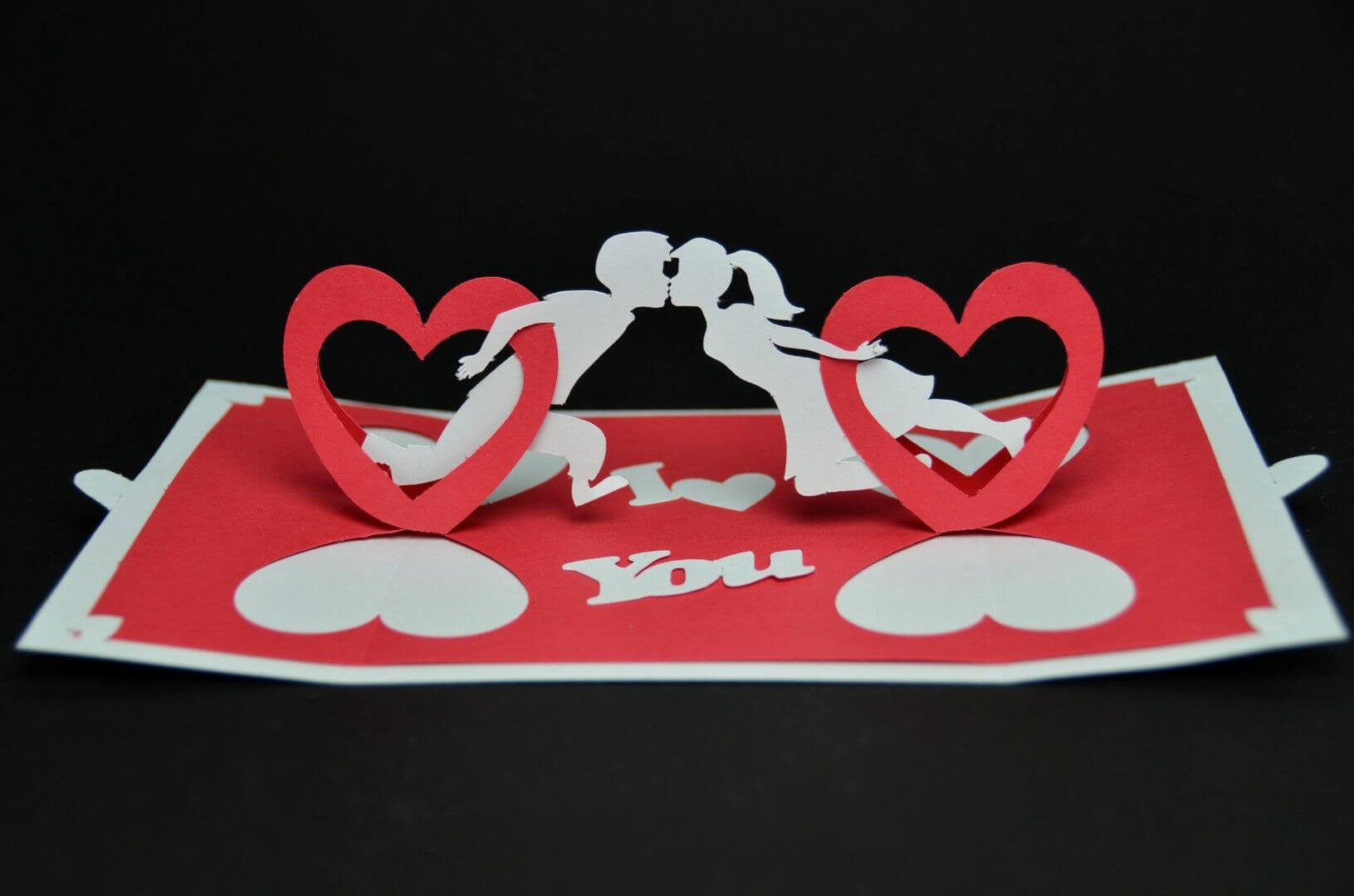 Twisting Hearts Pop Up Card Template | Valentine, Love Is In For 3D Heart Pop Up Card Template Pdf