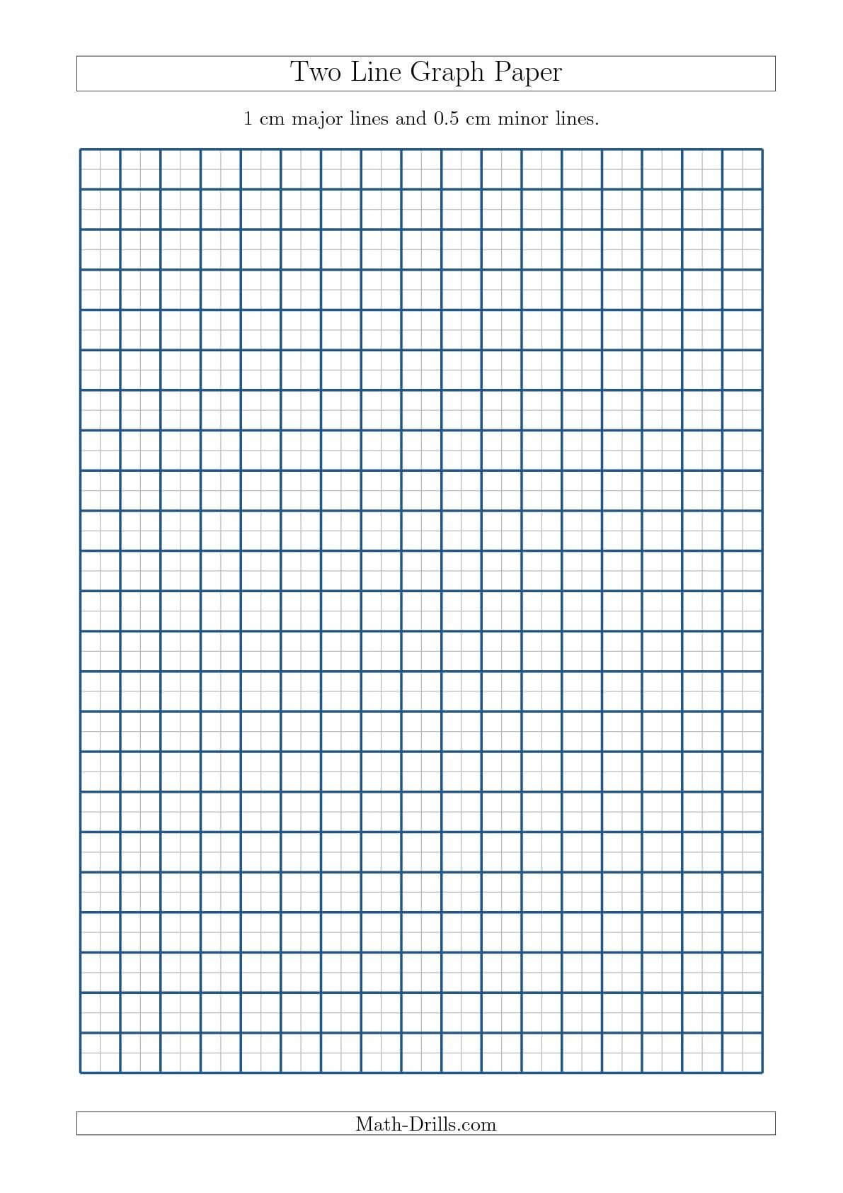 Two Line Graph Paper With Cm Major Lines And Cm Minor Lines Inside 1 Cm Graph Paper Template Word