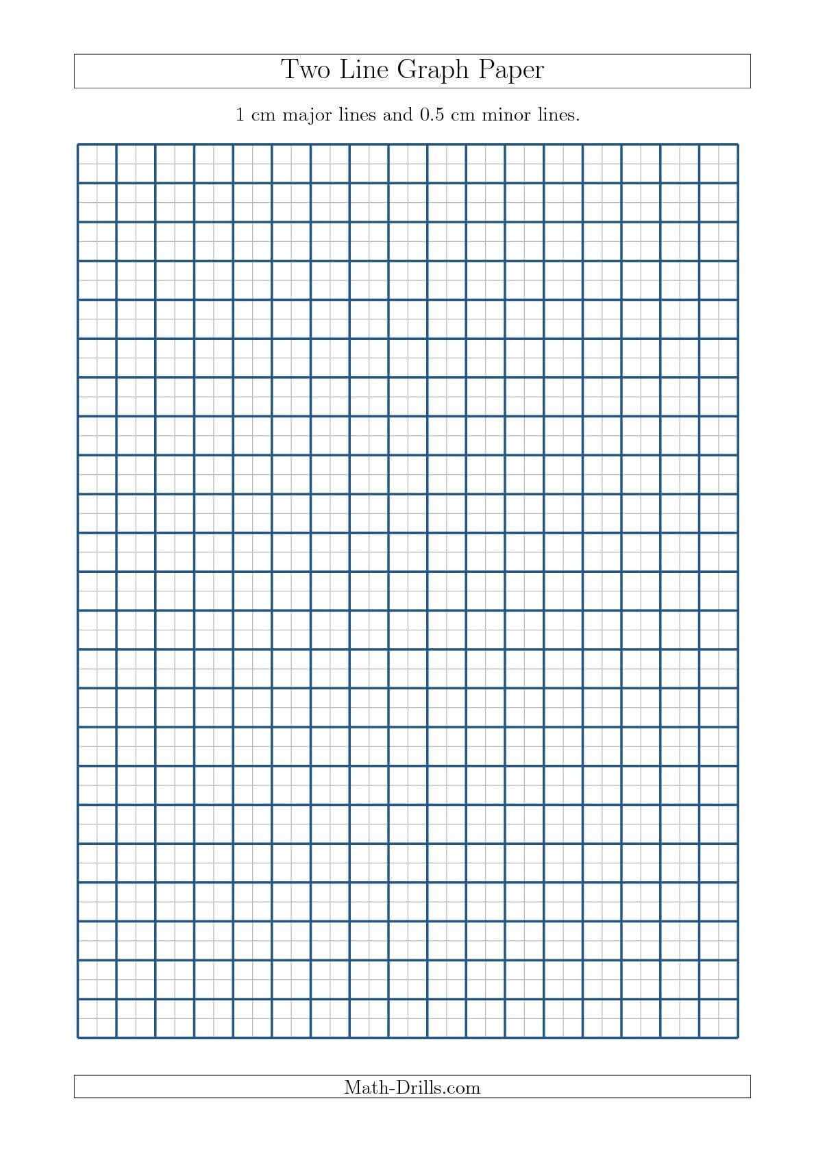 Two Line Graph Paper With Cm Major Lines And Cm Minor Lines Inside 1 Cm Graph Paper Template Word