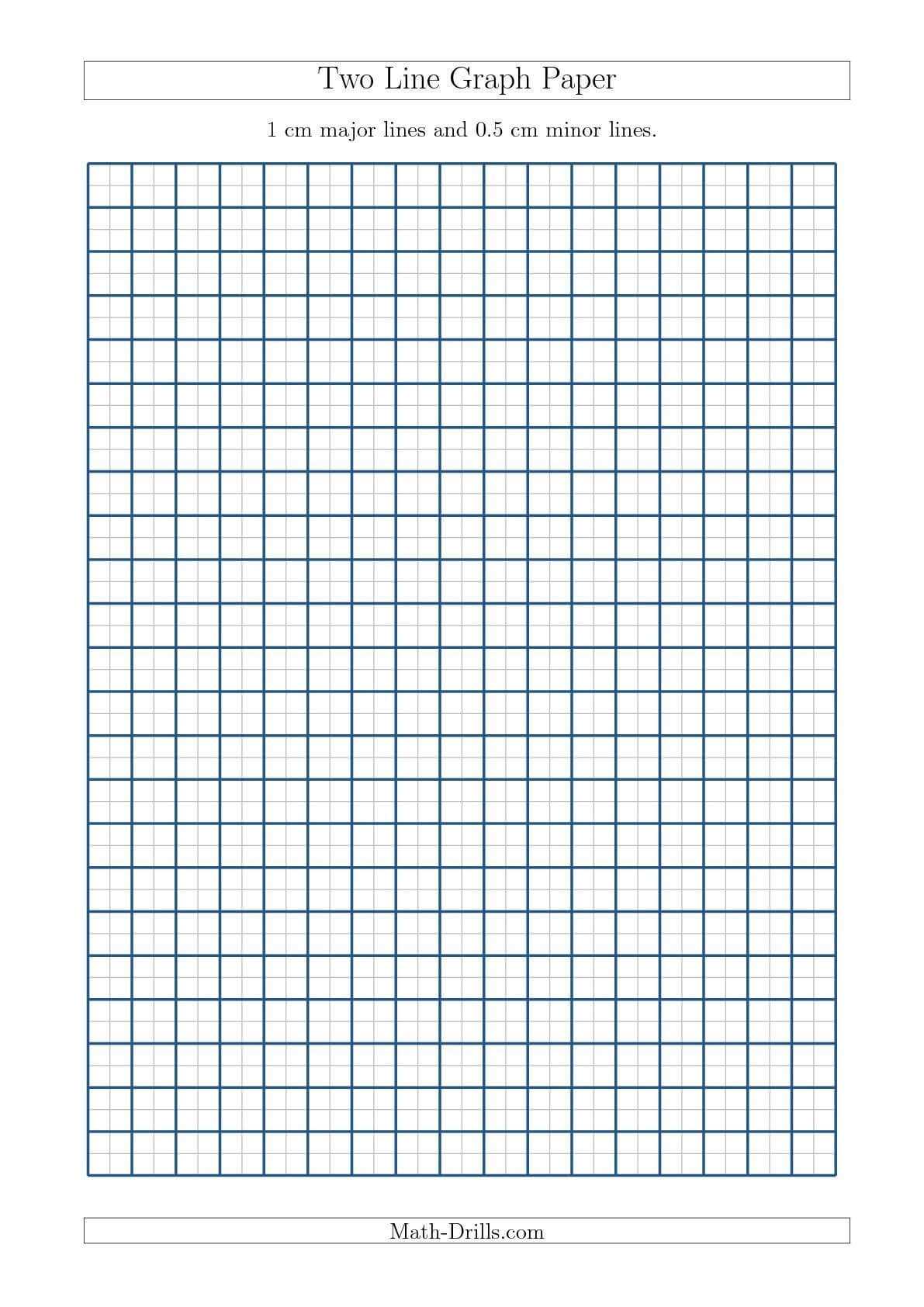 Two Line Graph Paper With Cm Major Lines And Cm Minor Lines Inside 1 Cm Graph Paper Template Word