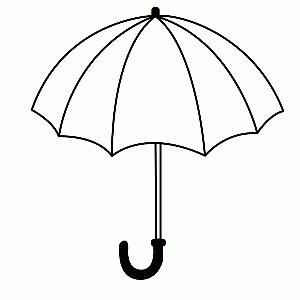 Umbrella Coloring Pages Nature Coloring Pages Umbrella for Blank Umbrella T...