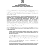 Un Special Rapporteur Pertaining To Rapporteur Report Template