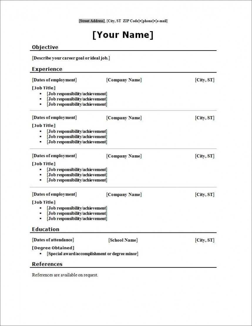 Unforgettable Word 2010 Resume Template Ideas Download Cv Regarding Resume Templates Word 2010