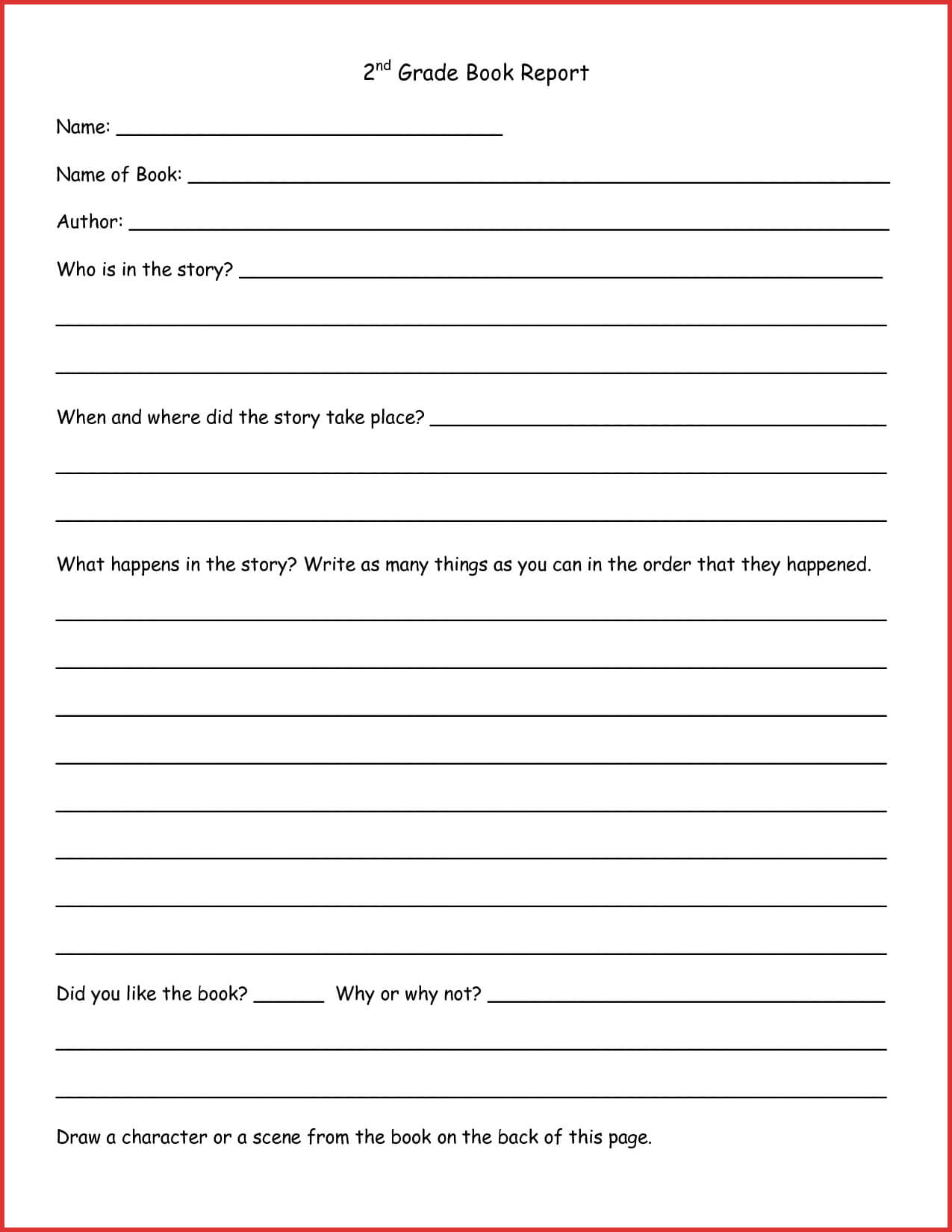 Unique 3Rd Grade Book Report Template Pdf | Job Latter Within Book Report Template 3Rd Grade