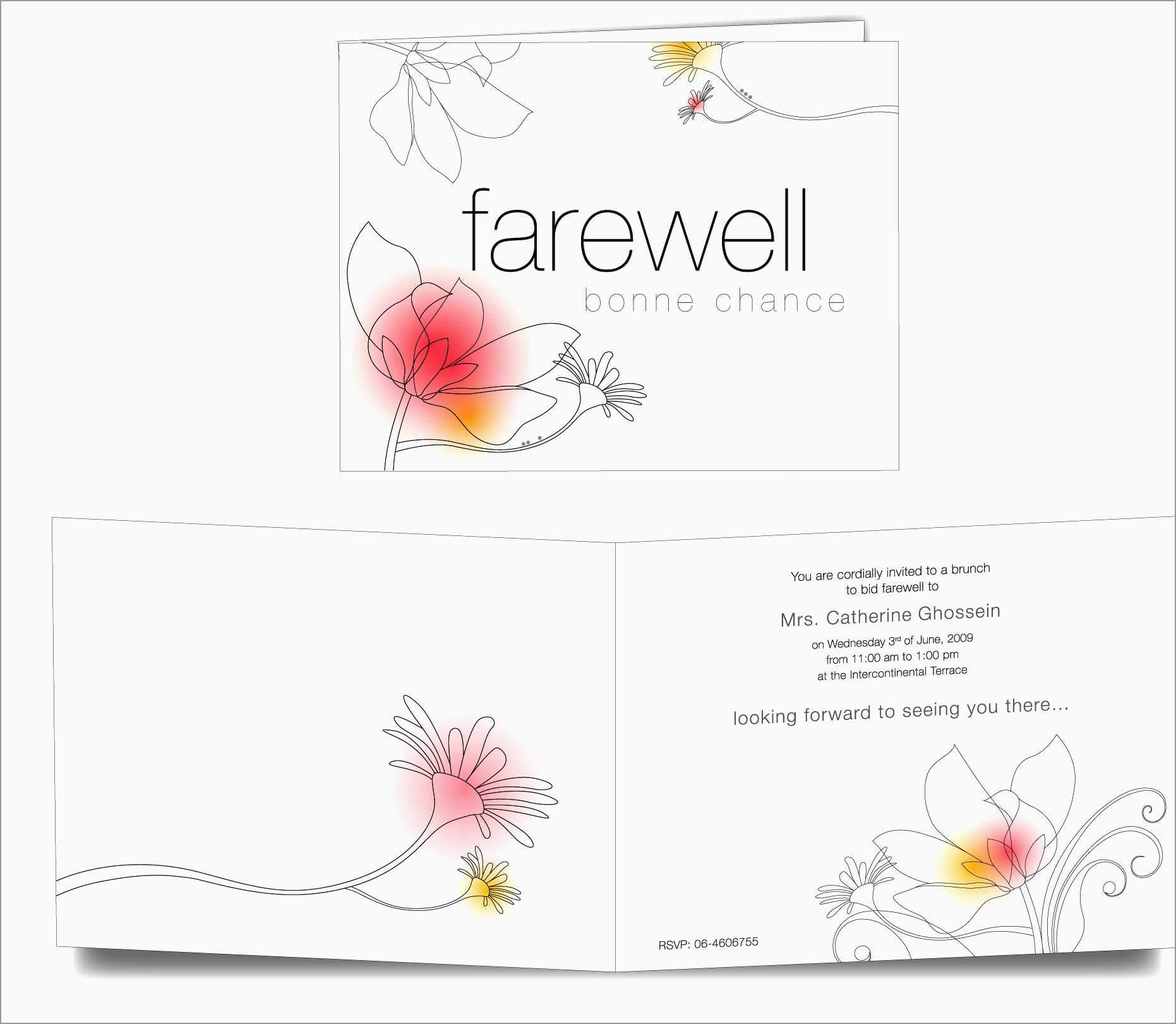 Unique Free Farewell Invitation Templates | Best Of Template With Regard To Farewell Card Template Word