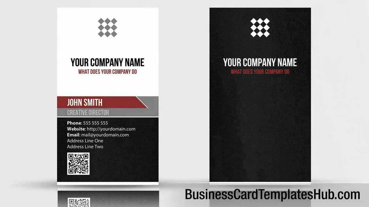 Unique Vertical Qr Code Business Card Template With Qr Code Business Card Template