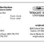 University Business Card | Office Of Marketing | Wright Intended For Graduate Student Business Cards Template