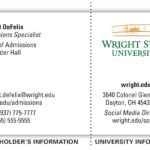 University Business Card | Office Of Marketing | Wright Intended For Graduate Student Business Cards Template