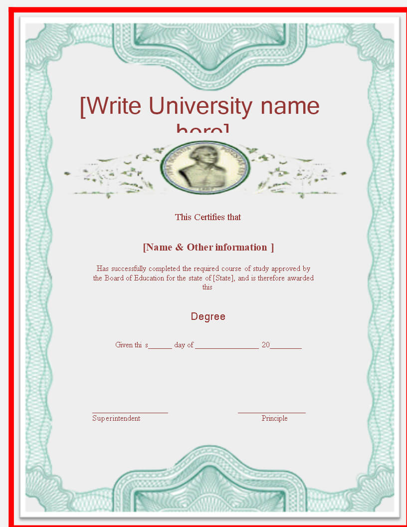 University Degree Certificate Template – Looking For A Throughout University Graduation Certificate Template