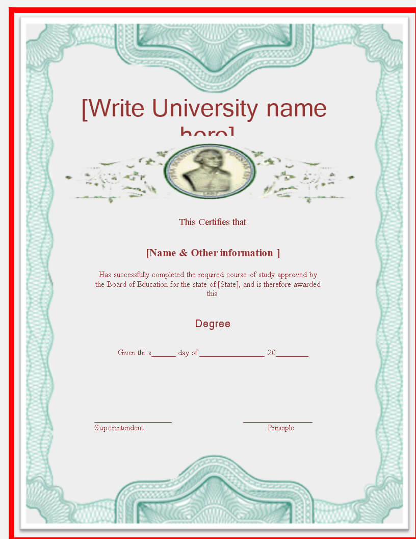 University Degree Certificate Template – Looking For A Throughout University Graduation Certificate Template