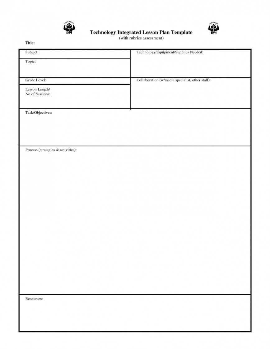 Unusual Madeline Hunter Lesson Plan Template Blank With Madeline Hunter Lesson Plan Blank Template