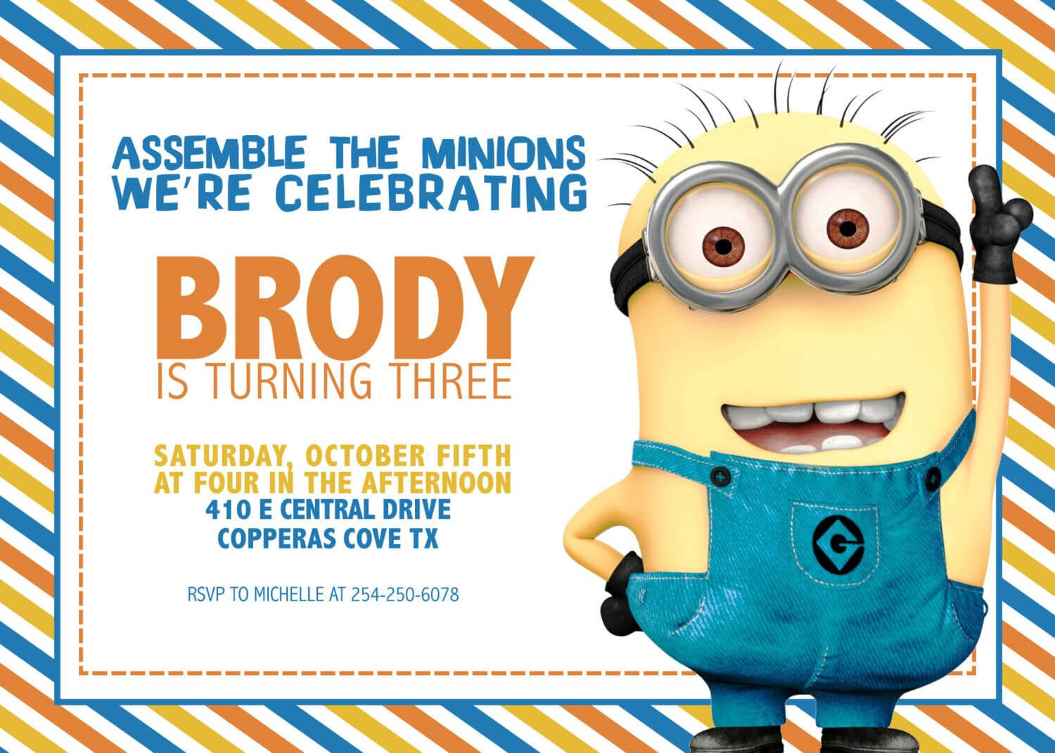 Updated! Bunch Of Minion Birthday Party Invitations Ideas Throughout Minion Card Template