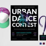 Urban Dance Contest Flyer Template Intended For Dance Flyer Template Word