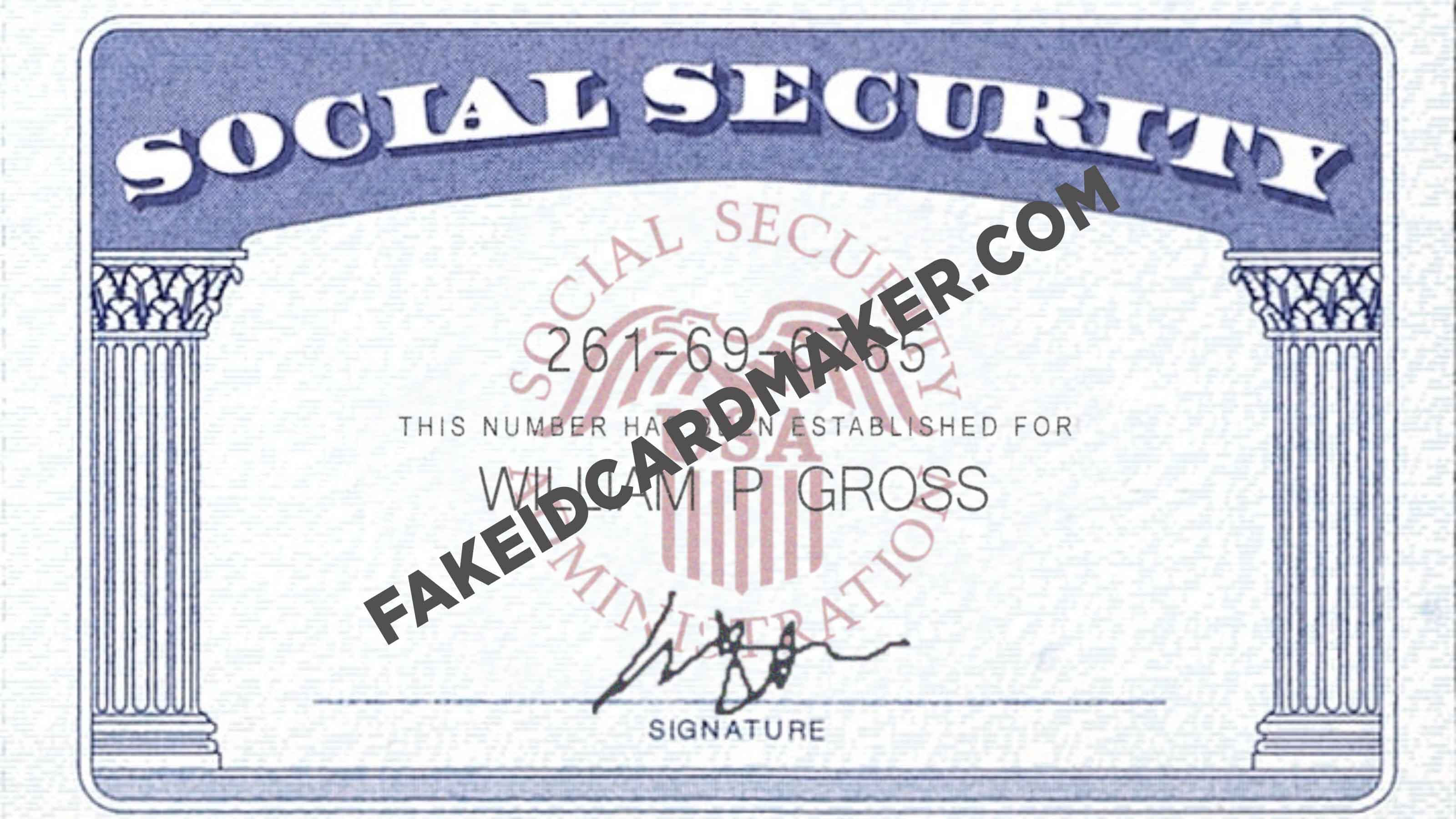 Usa Social Security Card Fake Id Virtual In Social Security Card Template Photoshop