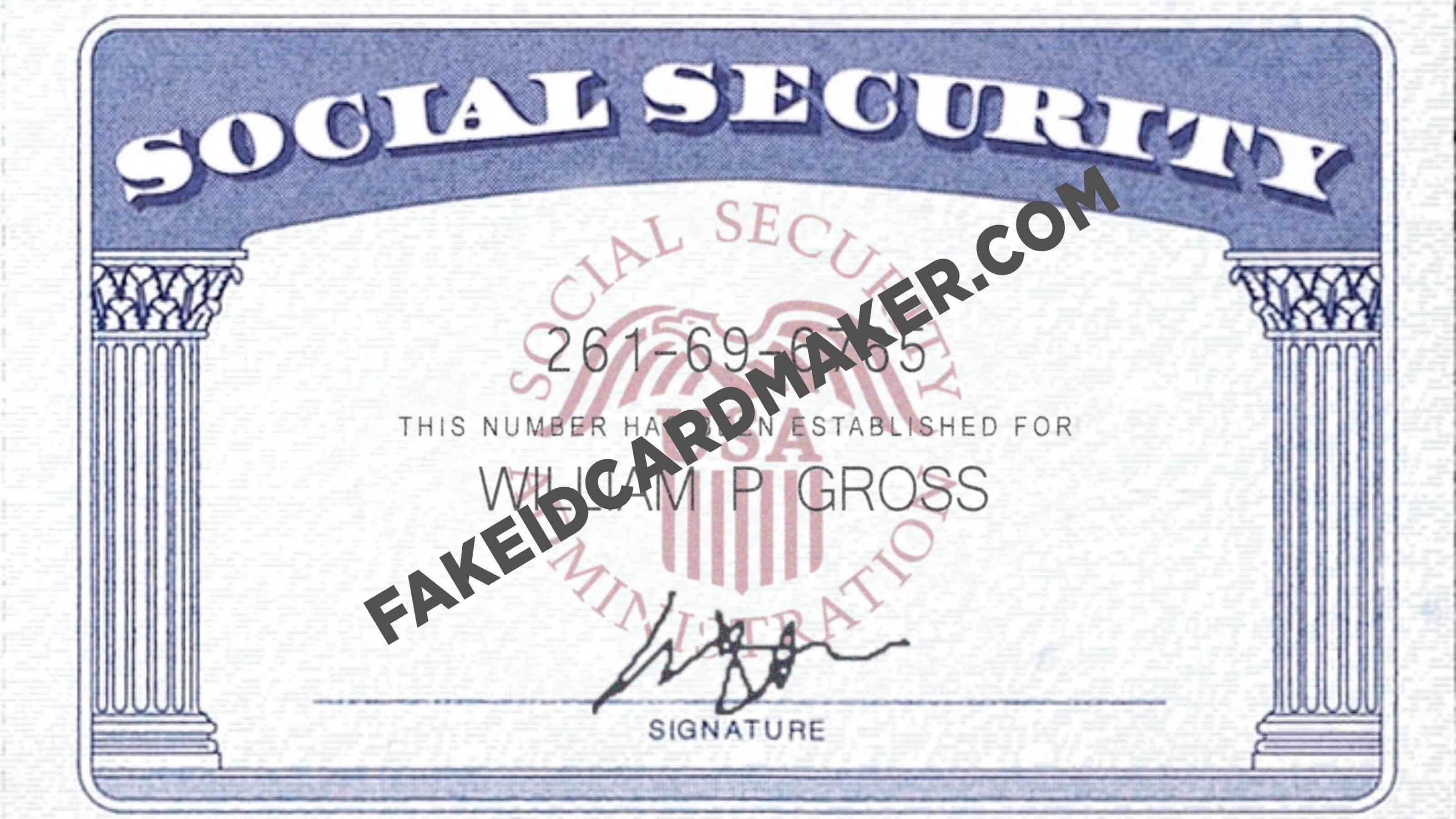 Usa Social Security Card Fake Id Virtual In Social Security Card Template Photoshop