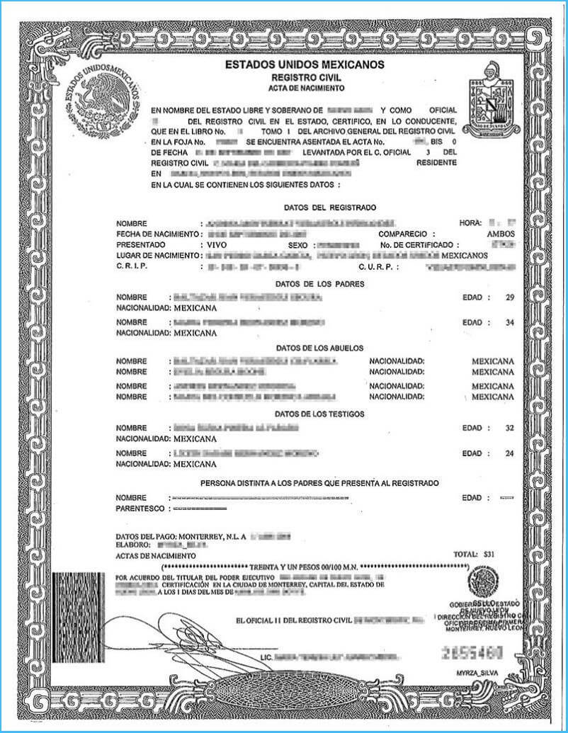 Uscis Birth Certificate Translation Template #10036 For Uscis Birth Certificate Translation Template