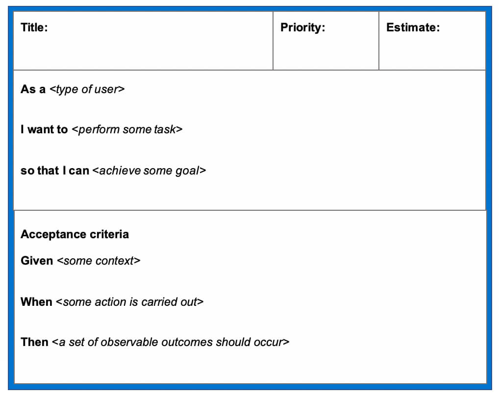 User Story Template Examples For Product Managers | Aha! Pertaining To User Story Word Template