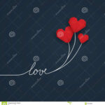 Valentine Card Template With Handwritten Word Love And Red Intended For Valentine Card Template Word