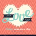 Valentines Day Invitation Card Template Love Word Inside Valentine Card Template Word