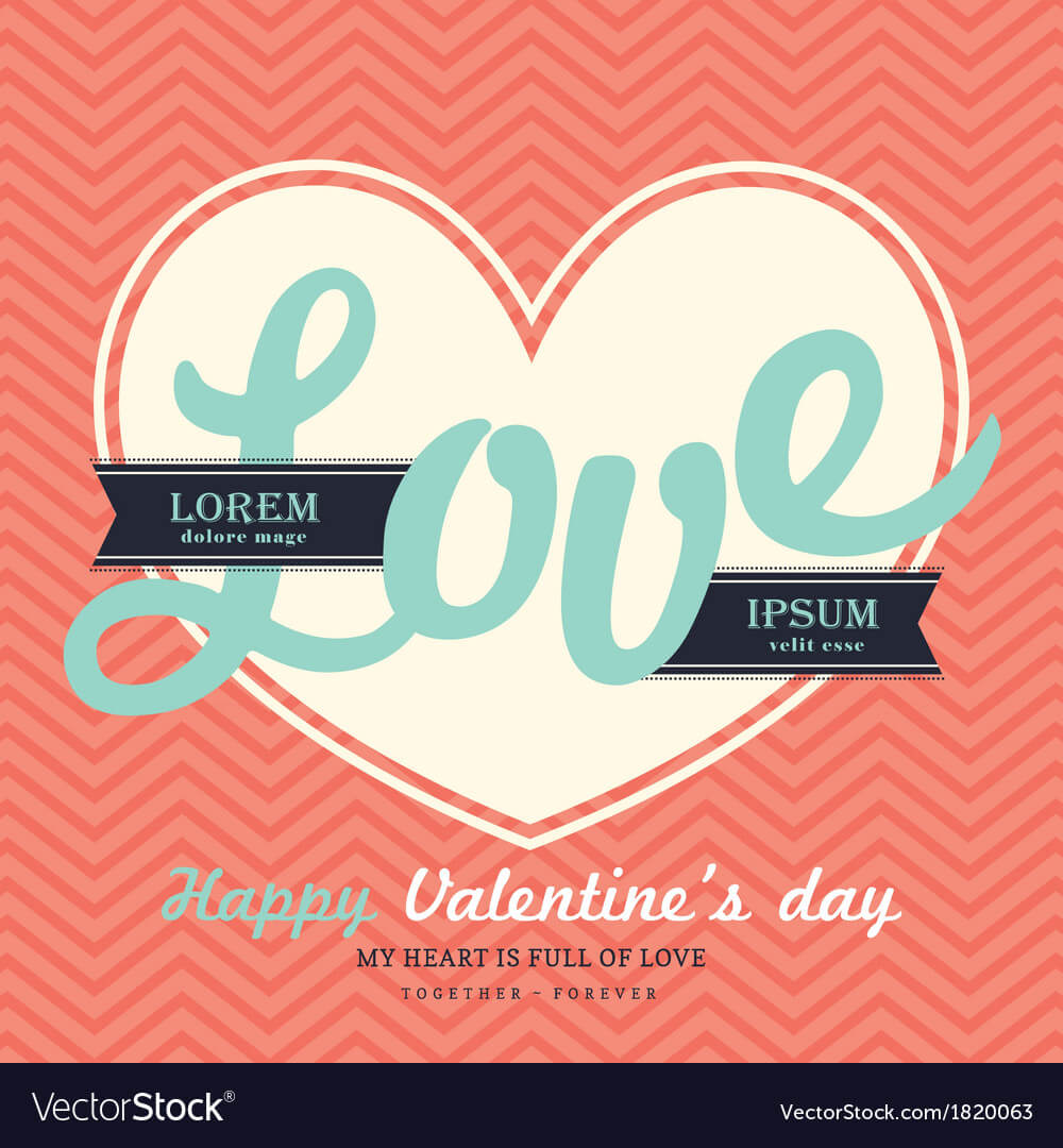Valentines Day Invitation Card Template Love Word Inside Valentine Card Template Word