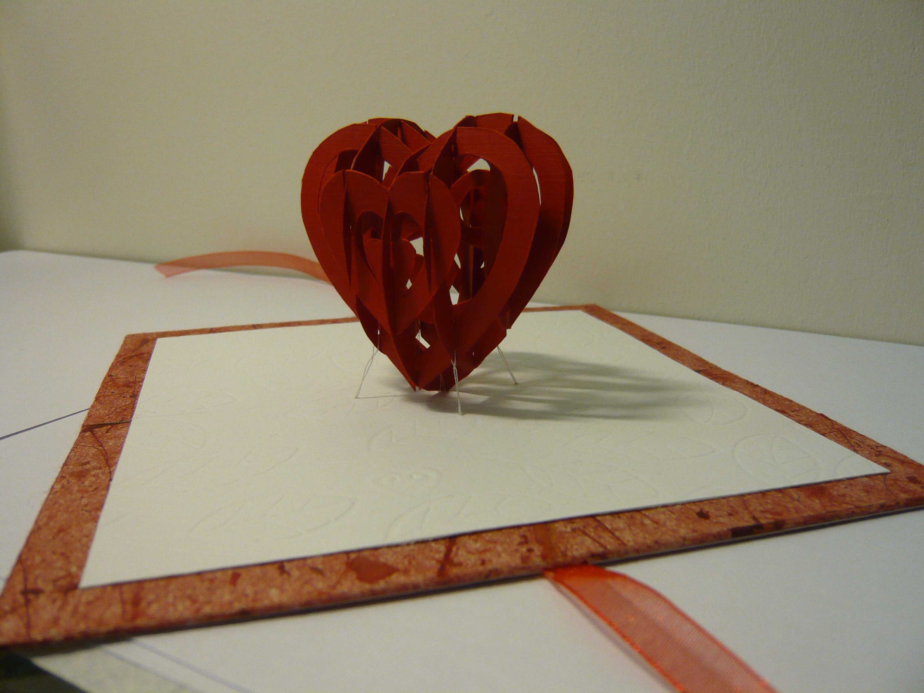 Valentine's Day Pop Up Card: 3D Heart Tutorial - Creative Inside 3D Heart Pop Up Card Template Pdf