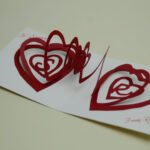 Valentine's Day Pop Up Card: Spiral Heart Tutorial Regarding Pop Out Heart Card Template