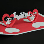 Valentine's Day Pop Up Card: Twisting Heart – Creative Pop With Twisting Hearts Pop Up Card Template