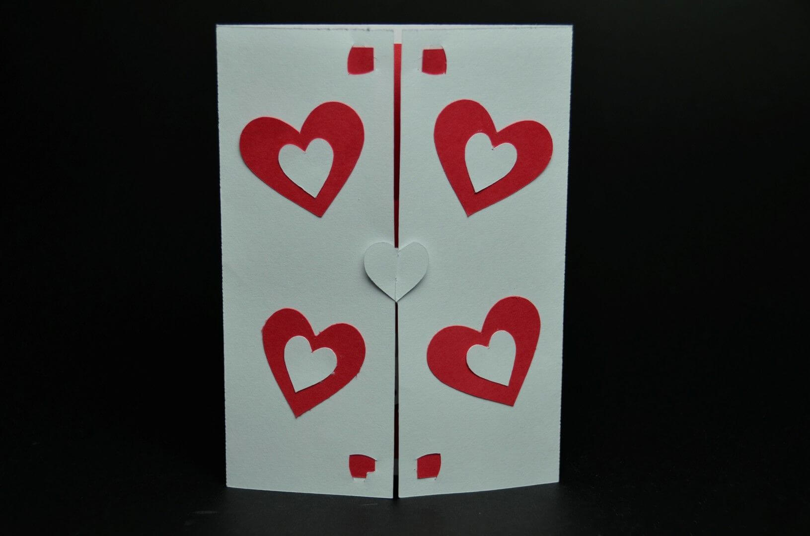 Valentine's Day Pop Up Card: Twisting Heart | Valentines Inside Twisting Hearts Pop Up Card Template