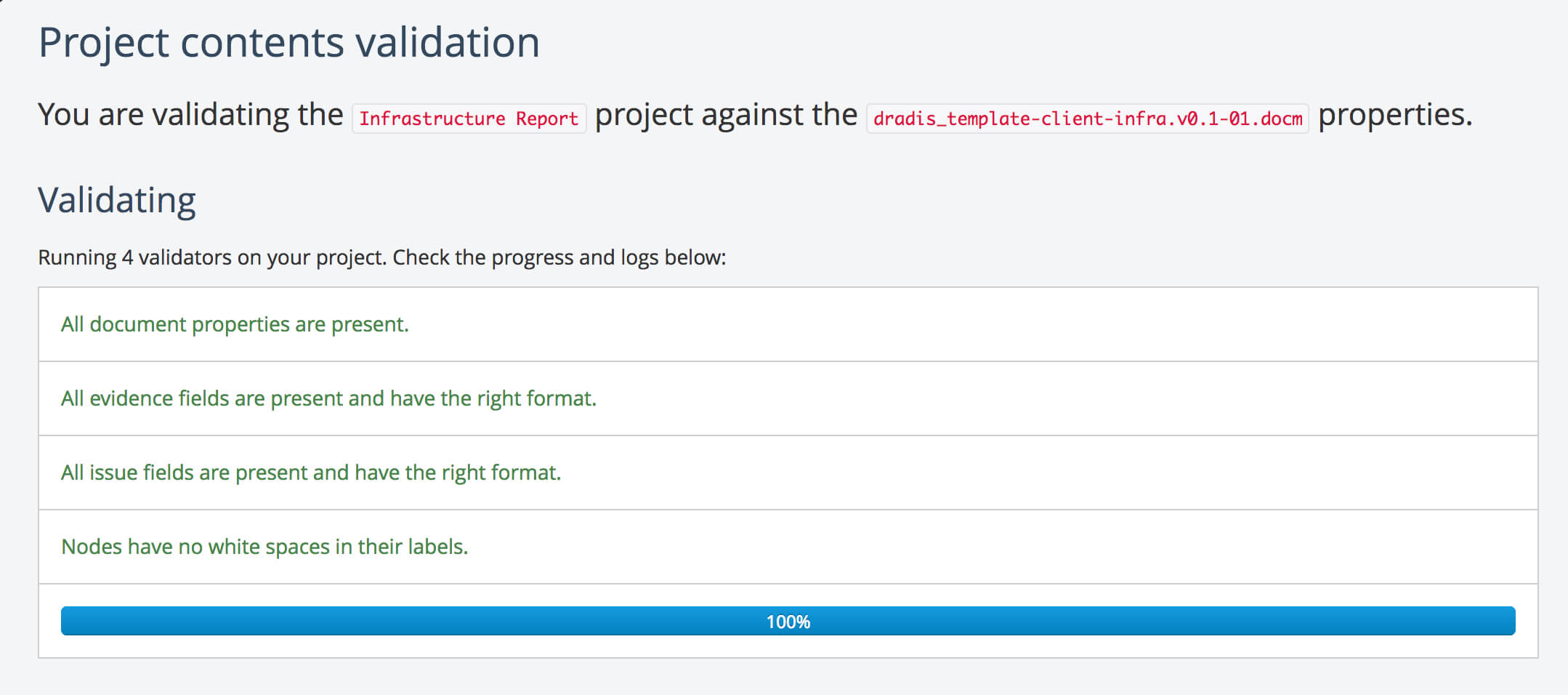 Validate Your Project | Dradis Pro Help Within Check Out Report Template